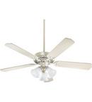 Quorum International Antique White 52 in. 64W 5-Blade Ceiling Fan with Incandescent Light 