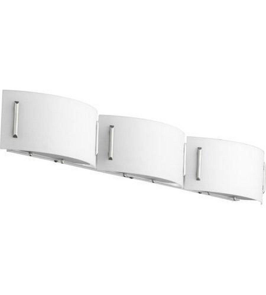 Quorum International Satin Nickel 4 in. 3-Light Medium E-26 Base Bath Light 