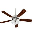 52 in. 64W 5-Blade Ceiling Fan with Incandescent Light in Satin Nickel