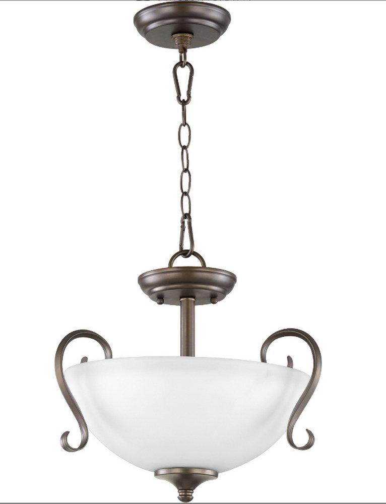 Quorum International Oiled Bronze 13-1/2 in. 75W 2-Light Ceiling Light 