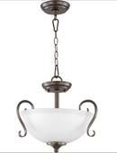 Quorum International Oiled Bronze 13-1/2 in. 75W 2-Light Ceiling Light 
