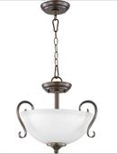 13-1/2 in. 75W 2-Light Ceiling Light in Oiled Bronze