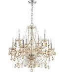 Quorum International Polished Chrome 26 in. 12-Light Candelabra E-12 Base Chandelier 