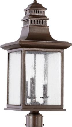 60W 3-Light Candelabra E-12 Base Incandescent Lantern in Oiled Bronze