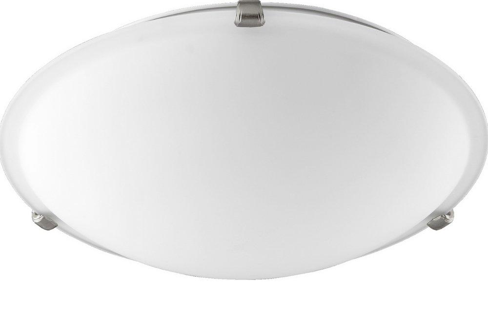 Quorum International Satin Nickel 60W 3-Light Semi-Flushmount Ceiling Fixture 