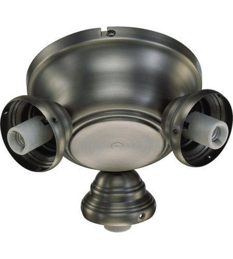 Quorum International Antique Silver 40W 3-Light Candelabra E-12 Base Incandescent Light Kit 