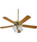 Quorum International Polished Brass 52 in. 64W 5-Blade Ceiling Fan (Less Light Kit) 