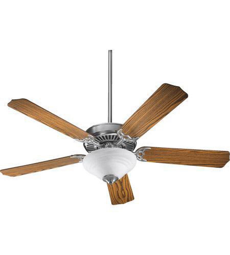 Quorum International Satin Nickel 52 in. 68W 5-Blade Ceiling Fan with Incandescent Light 