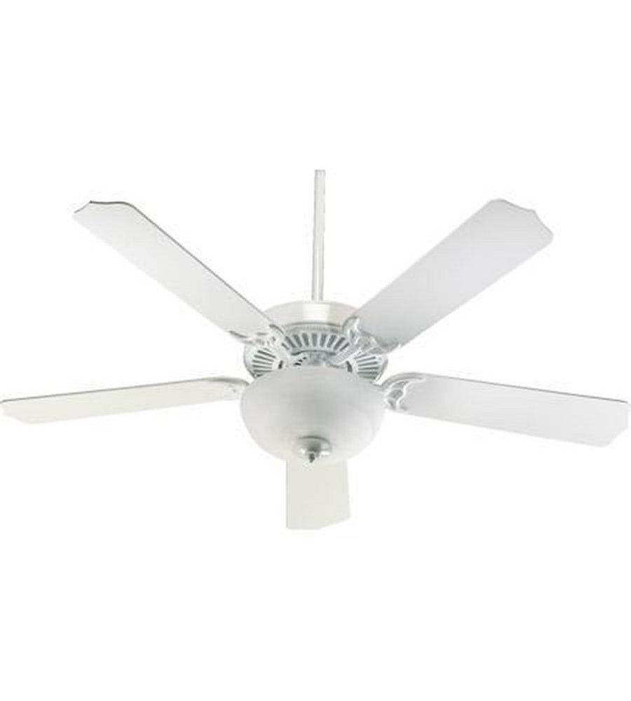 Quorum International White 52 in. 70W 5-Blade Ceiling Fan with Incandescent Light 