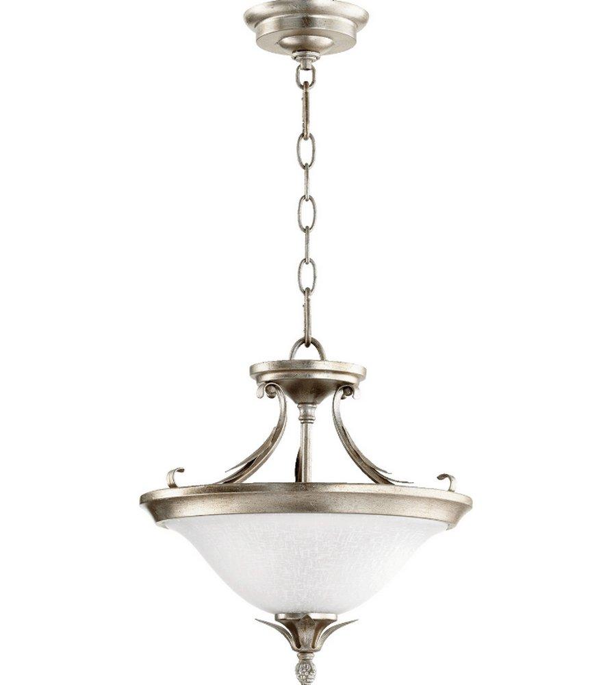 Quorum International Aged Silver 14 in. 60W 2-Light Ceiling Light 