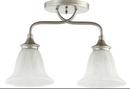 Quorum International Classic Nickel 100W 2-Light Semi-Flushmount Ceiling Fixture 