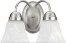Quorum International Satin Nickel 100W 2-Light Wall Sconce 