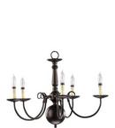 Quorum International Oiled Bronze 23 in. 5-Light Candelabra E-12 Base Chandelier 