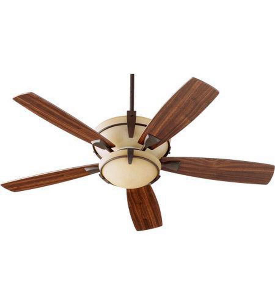 Quorum International Oiled Bronze 52 in. 65W 5-Blade Ceiling Fan with Incandescent Light 