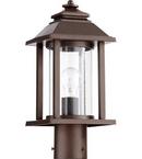 Quorum International Oiled Bronze 15-1/2 in. 1-Light Outdoor Post Lantern 