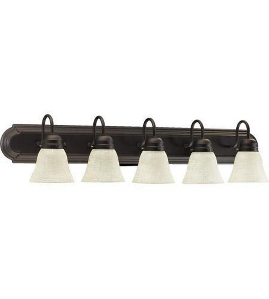 Quorum International Oiled Bronze 7-3/4 in. 5-Light Medium E-26 Base Bath Light 