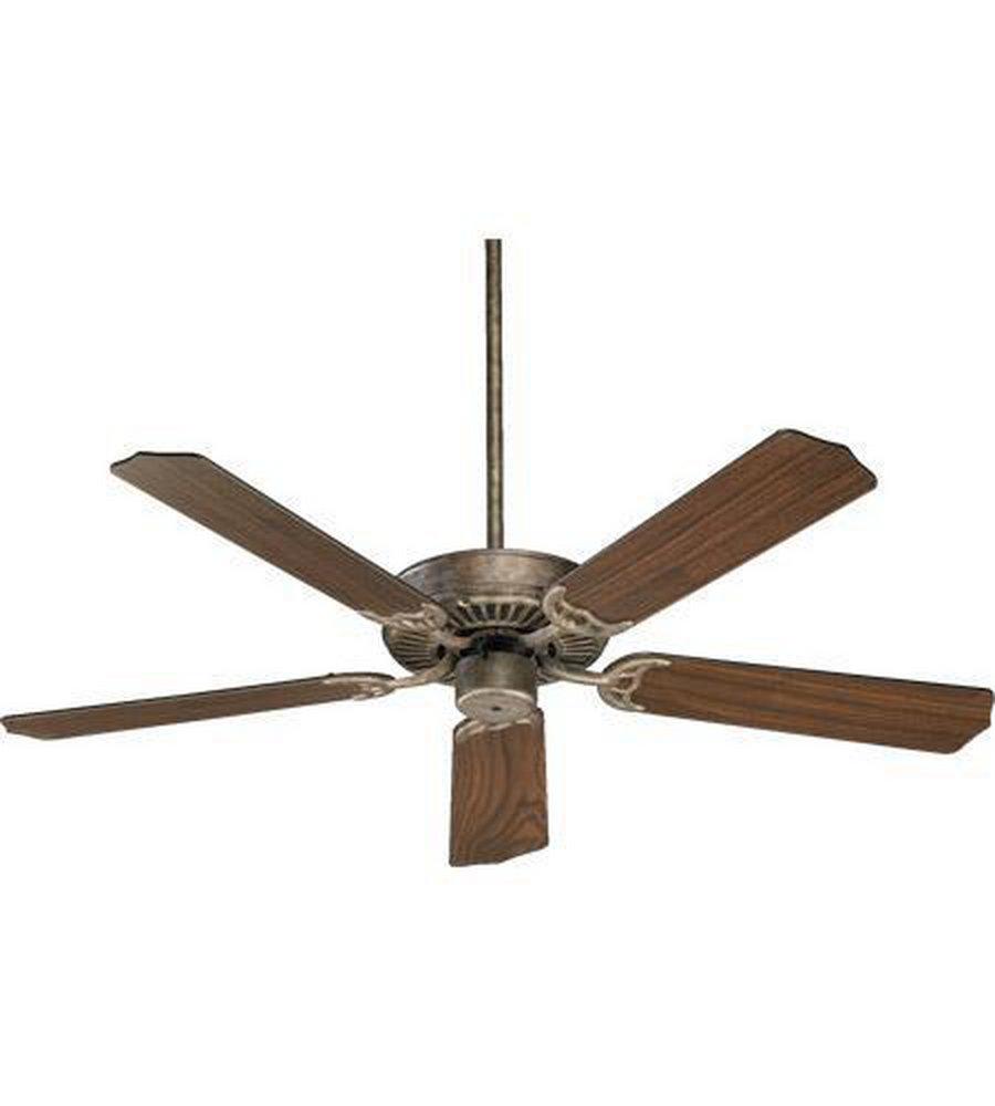 Quorum International Mystic Silver 52 in. 70W 5-Blade Ceiling Fan with Light Kit 