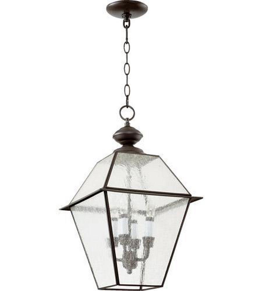 Quorum International Bronze 60W 4-Light Candelabra E-12 Base Incandescent Pendant 