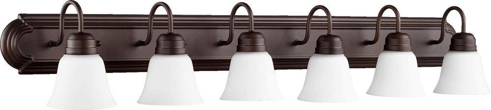 Quorum International Oiled Bronze 7-3/4 in. 6-Light Medium E-26 Base Bath Light 
