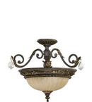 Quorum International Mystic Silver 16-3/4 in. 60W 3-Light Ceiling Light 