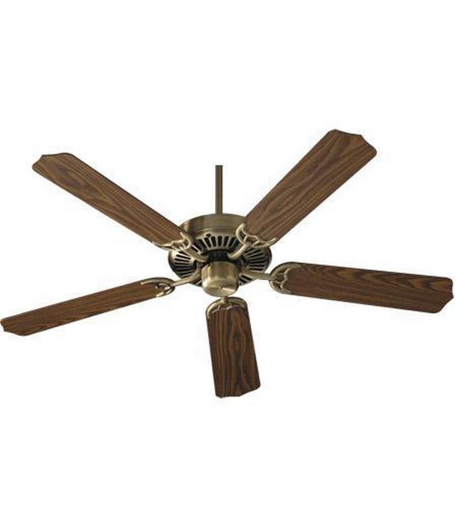 Quorum International Antique Brass 42 in. 50W 5-Blade Ceiling Fan with Light Kit 