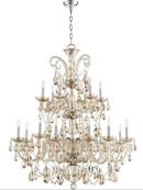 Quorum International Polished Chrome 36-3/4 in. 18-Light Candelabra E-12 Base Chandelier 