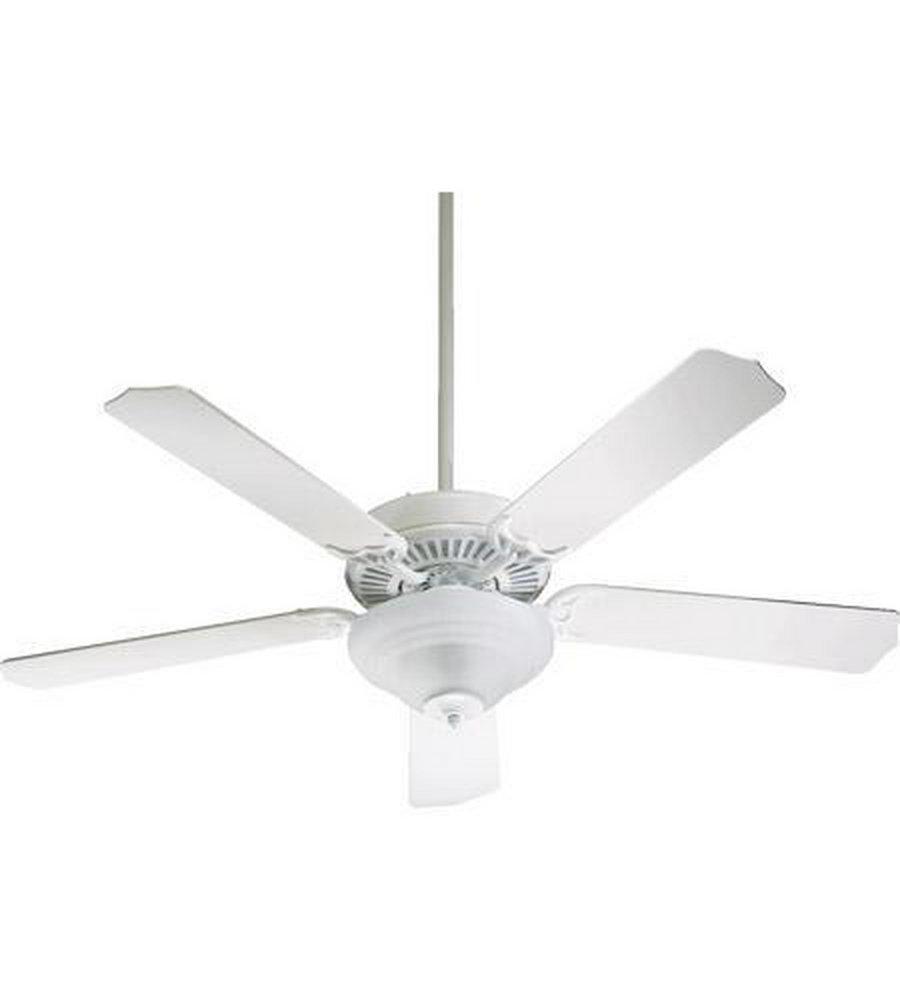 Quorum International Studio White 52 in. 68W 5-Blade Ceiling Fan with Incandescent Light 