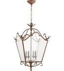 Quorum International French Umber 29-1/4 in. 60W 4-Light Candelabra E-12 Base Incandescent Pendant 