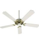Quorum International Polished Brass/White 52 in. 70W 5-Blade Ceiling Fan with Light Kit 