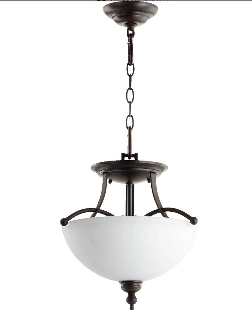 Quorum International Oiled Bronze 15 in. 75W 2-Light Ceiling Light 