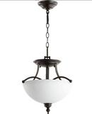Quorum International Oiled Bronze 15 in. 75W 2-Light Ceiling Light 