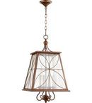 Quorum International Vintage Copper 26-1/2 in. 60W 4-Light Candelabra E-12 Base Incandescent Pendant 