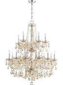 Quorum International Polished Chrome 32 in. 18-Light Candelabra E-12 Base Chandelier 