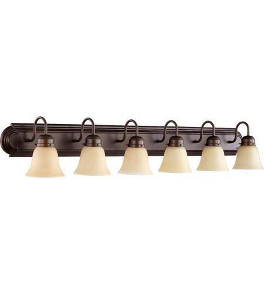 Quorum International Oiled Bronze 7-3/4 in. 6-Light Medium E-26 Base Bath Light 