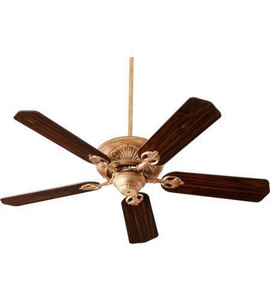 Quorum International Vintage Gold Leaf 5-Blade Ceiling Fan 