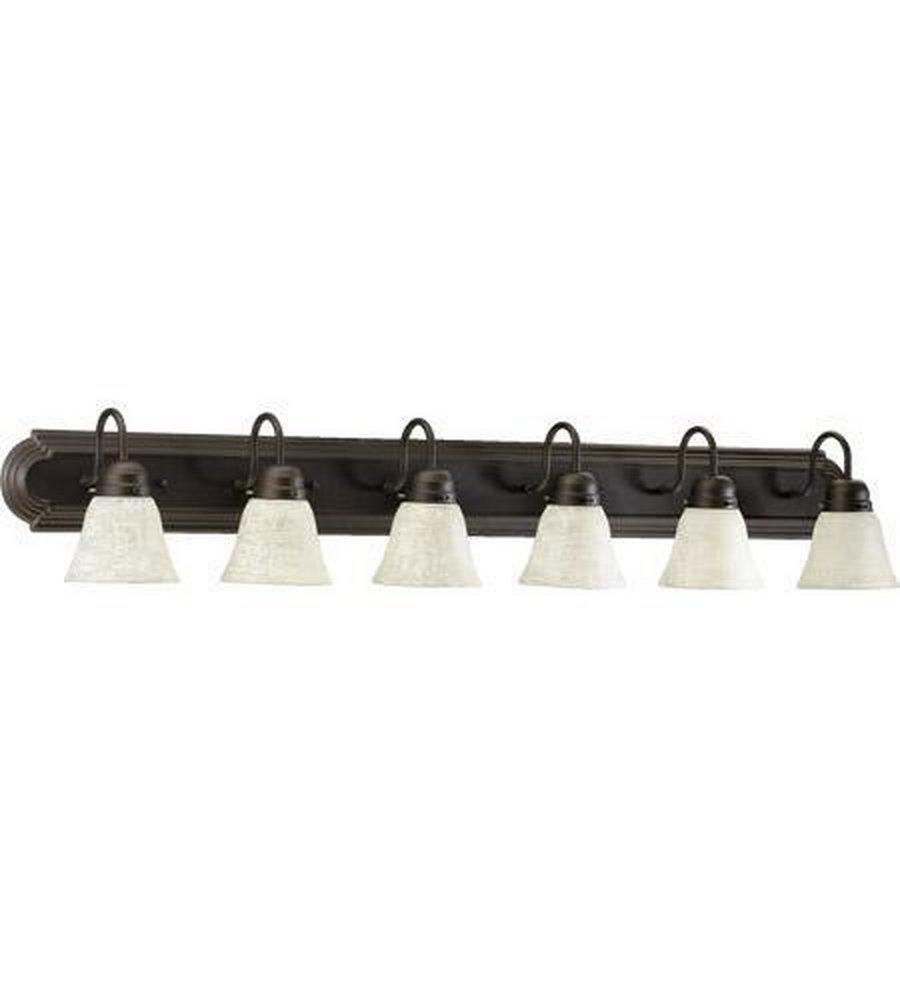 Quorum International Oiled Bronze 7-3/4 in. 6-Light Medium E-26 Base Bath Light 