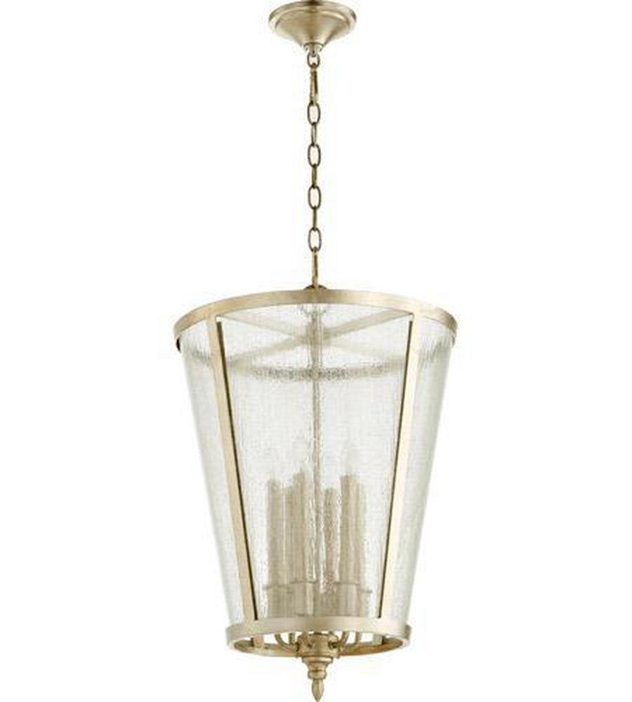 Quorum International Aged Silver 60W 6-Light Semi-Flushmount Ceiling Fixture 
