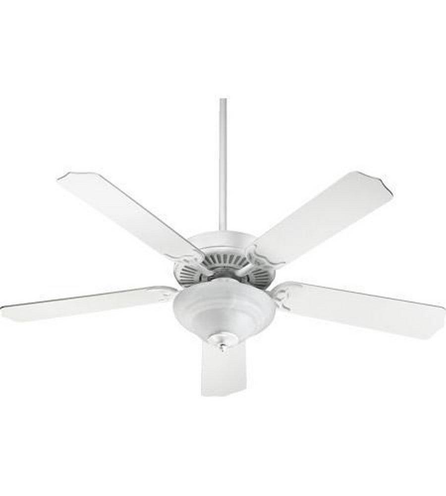 Quorum International Studio White 52 in. 64W 5-Blade Ceiling Fan with CFL Light 