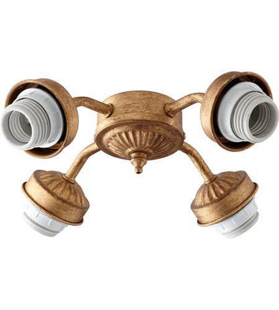 Quorum International Vintage Gold Leaf 13W 4-Light Medium E-26 Base Incandescent Light Kit 