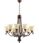 Quorum International Oiled Bronze 34 in. 8-Light Medium E-26 Base Chandelier 