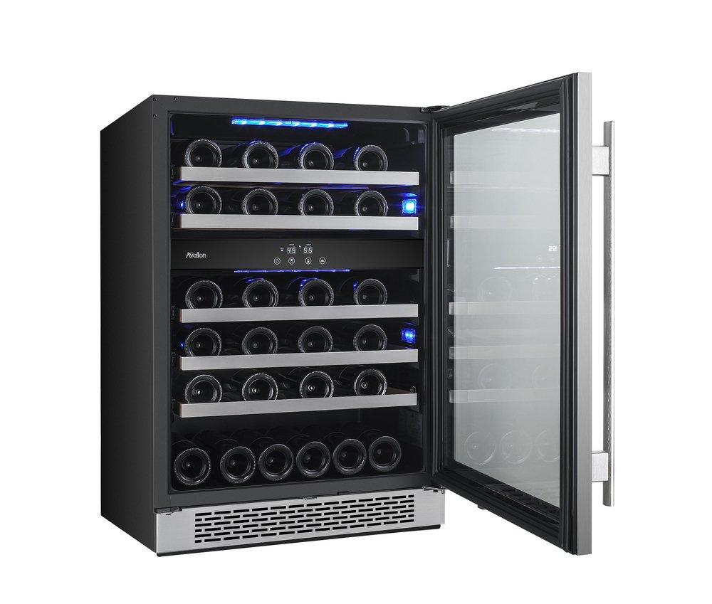 Avallon Stainless Steel 23-13/16 in. 46 Bottles Wine Cooler 