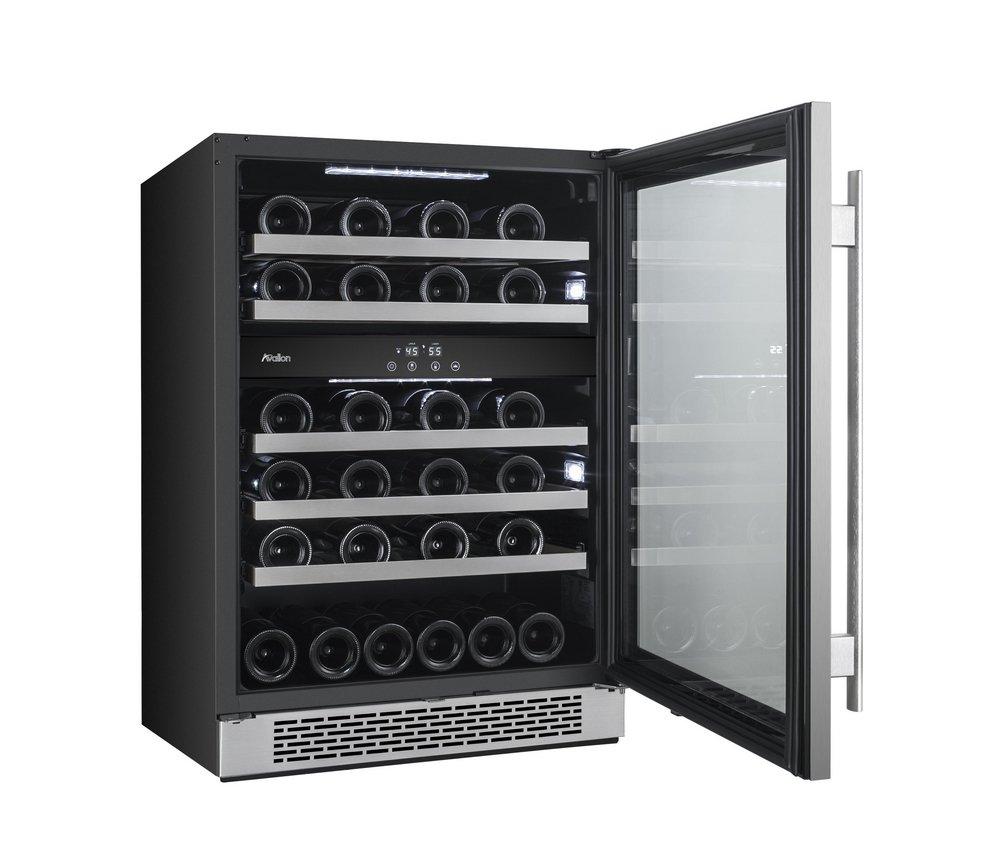 Avallon Stainless Steel 23-13/16 in. 46 Bottles Wine Cooler 