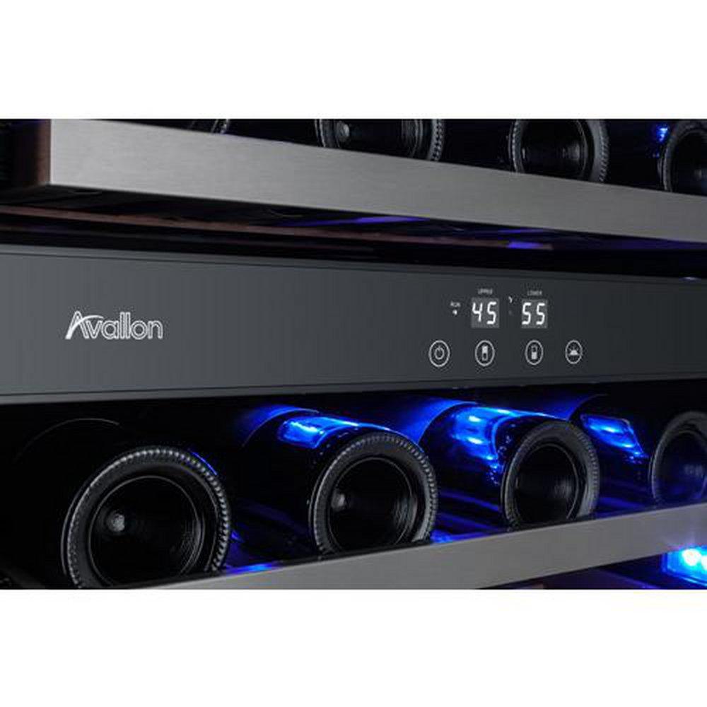 Avallon Stainless Steel 23-13/16 in. 46 Bottles Wine Cooler 