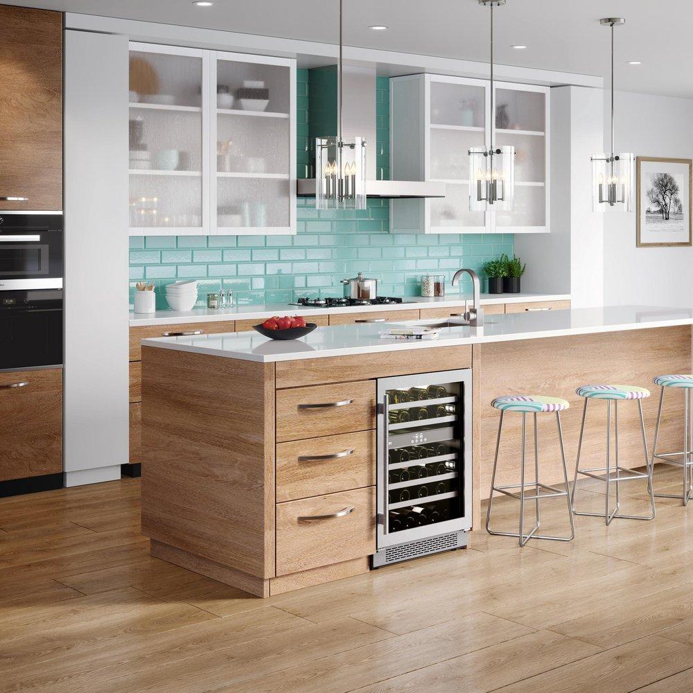 Avallon Stainless Steel 23-13/16 in. 46 Bottles Wine Cooler 