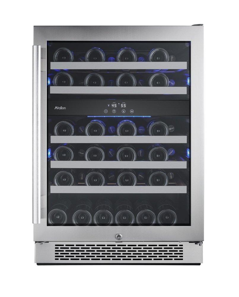 Avallon Stainless Steel 23-13/16 in. 46 Bottles Wine Cooler 
