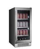 Avallon Stainless Steel 15 in. 3.4 cu. ft. Beverage Cooler 
