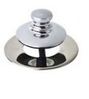 Universal Push Pull Bathtub Stopper in Chrome-Plated