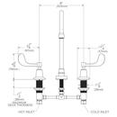 Speakman Polished Chrome Two Handle Widespread Bathroom Sink Faucet 