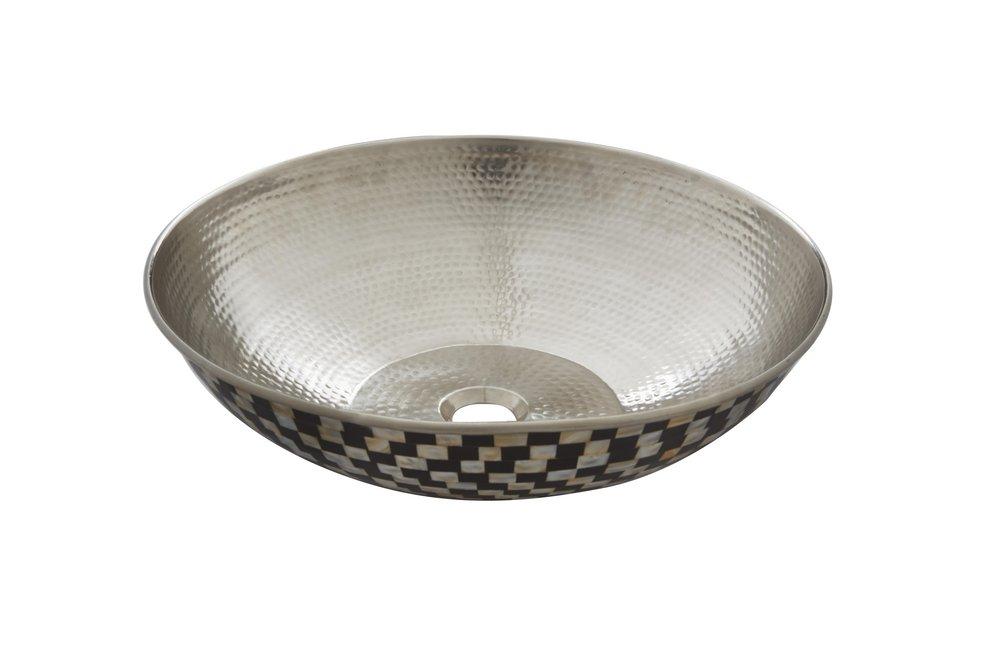 Thompson Polished Nickel/Black/White 1-Bowl Vessel Lavatory Sink 