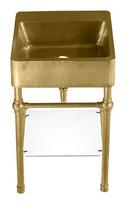 Thompson Antique Satin Gold 1-Bowl Vessel Lavatory Sink 